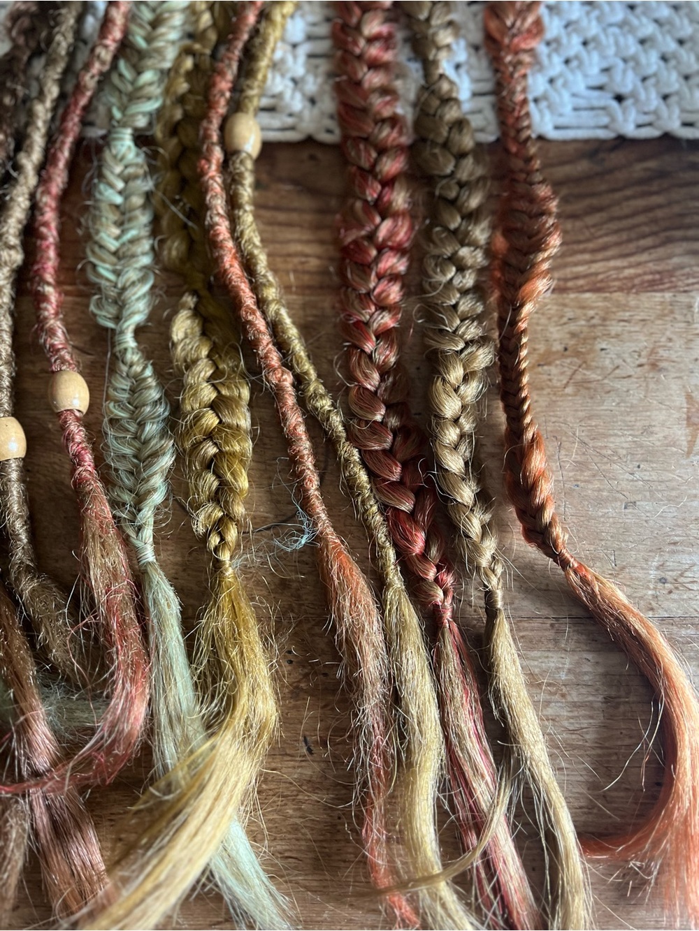 Hand-Braided Colorful Hair Extensions - Multi-Color - Picture 2 of 7